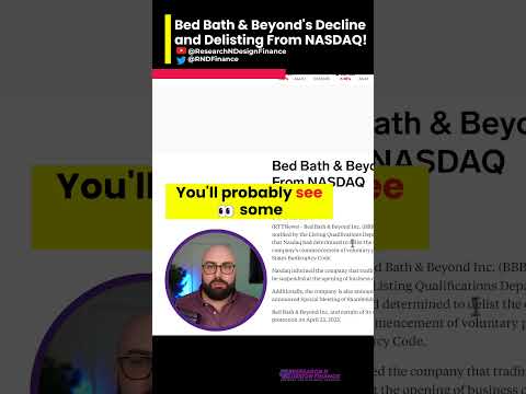 Why Was Bed Bath &amp; Beyond Delisted From NASDAQ? #shorts