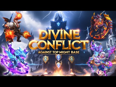 DIVINE CONFLICT💥 AGAINST TOP MIGHT BASE 💥CASTLE CLASH
