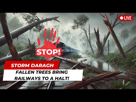 Storm Daragh Causes Chaos: Railway Disruptions &amp; Fallen Trees Halt UK Trains!
