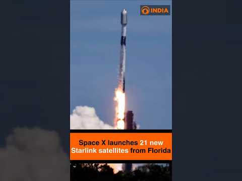 Space X launches 21 new Starlink satellites from Florida