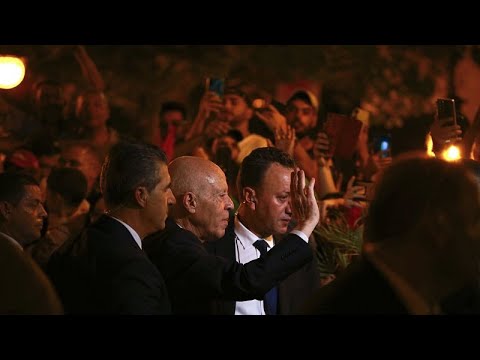 Saied&#039;s supporters gather in celebration ahead of official results