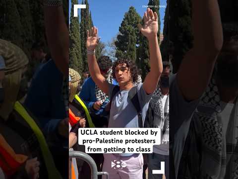 UCLA student blocked by pro-Palestine protesters from getting to class