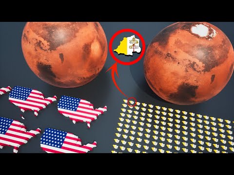 How Big Is Mars Compared to the USA and Other Countries? | 3D Size Comparison